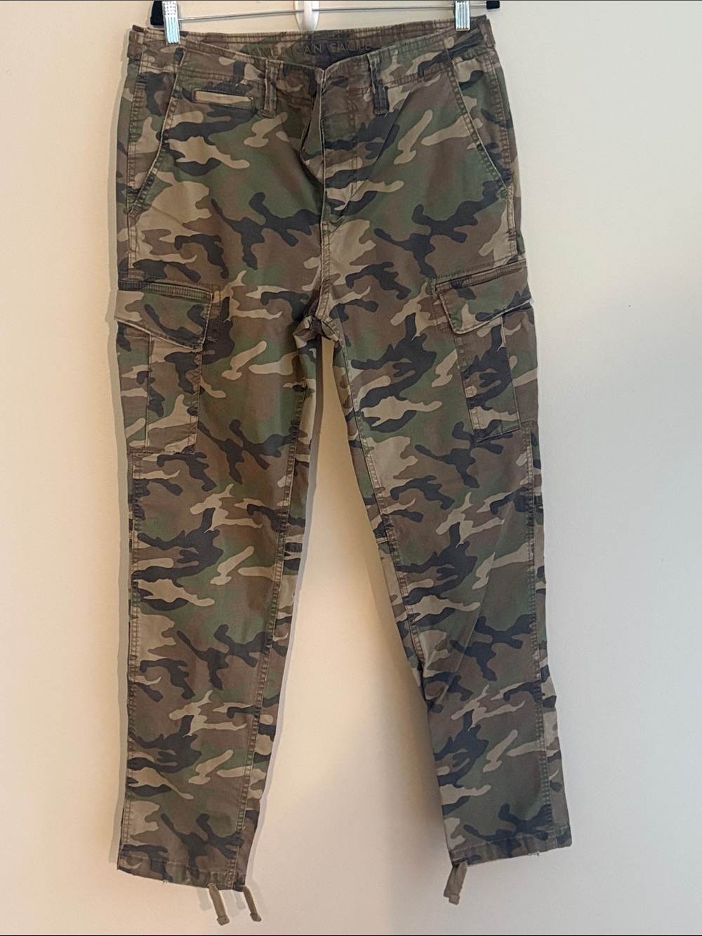 American Eagle Outfitters Men's Flex lived-in Camo Cargo Pants - Olive Brown